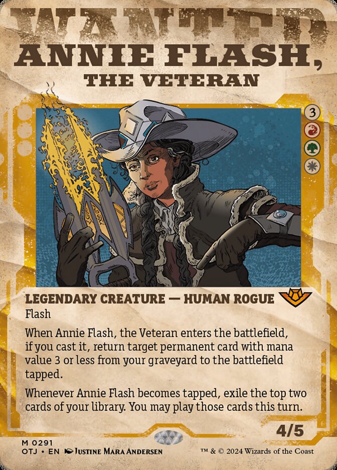 Annie Flash, the Veteran 291 (Outlaws of Thunder Junction)  - Foil | Good Games Adelaide SA