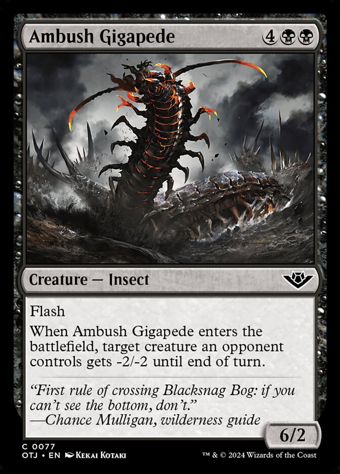 Ambush Gigapede 77/286 (Outlaws of Thunder Junction)  - Foil | Good Games Adelaide SA