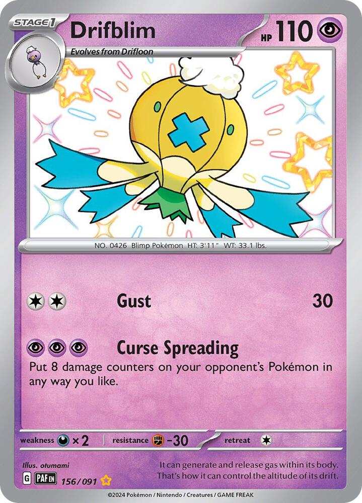 Drifblim 156/091 (SV: Paldean Fates)  - Holofoil | Good Games Adelaide SA
