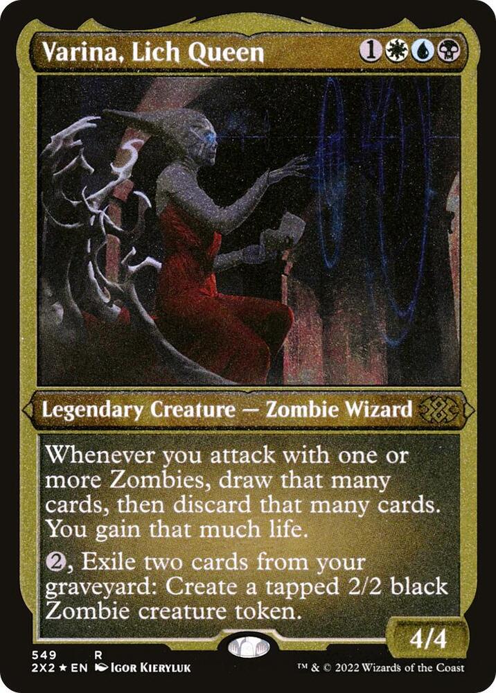 Varina Lich Queen Foil Etched 549 (Double Masters 2022)  - Foil | Good Games Adelaide SA