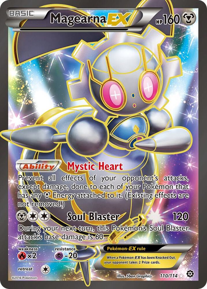 Magearna EX Full Art 110/114 (XY - Steam Siege)  - Holofoil | Good Games Adelaide SA