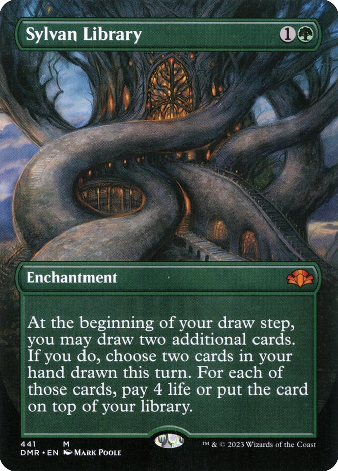 Sylvan Library 441 (Dominaria Remastered)  - Borderless Foil | Good Games Adelaide SA