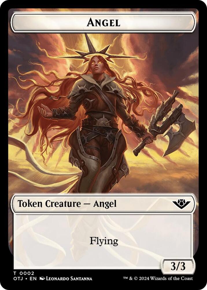 Angel Plot Double Sided Token 2 // 20 (Outlaws of Thunder Junction)  | Good Games Adelaide SA