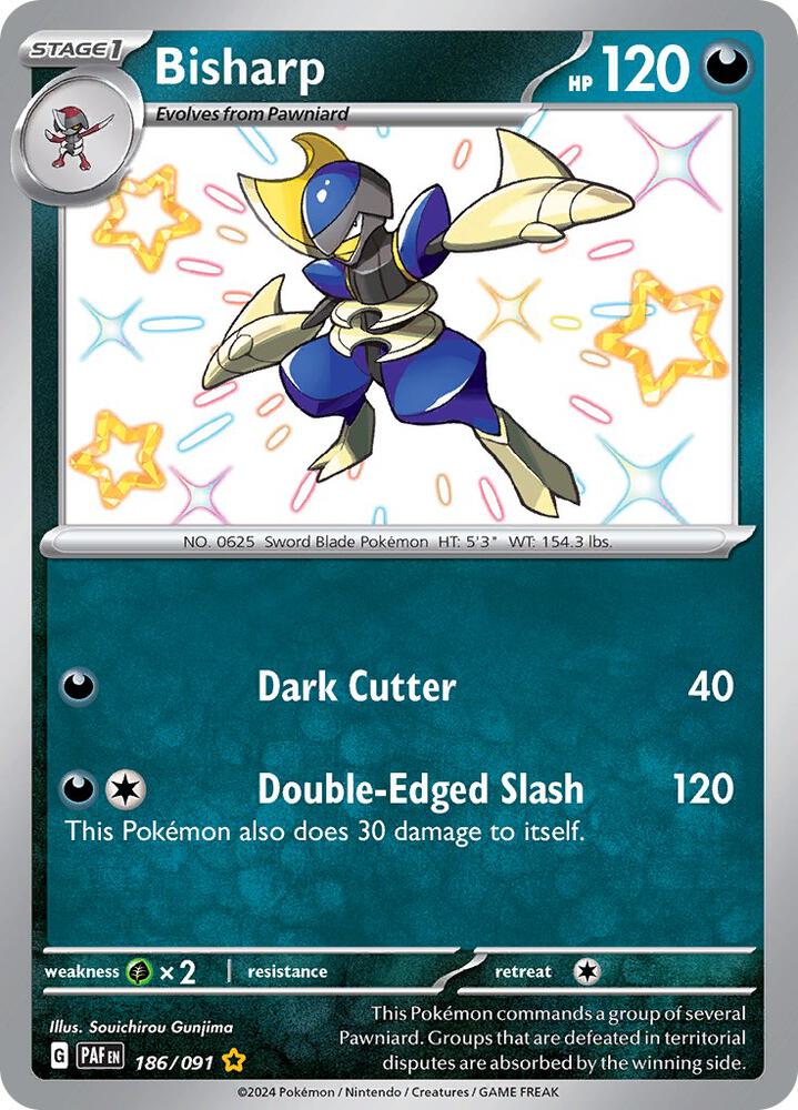 Bisharp 186/091 (SV: Paldean Fates)  - Holofoil | Good Games Adelaide SA