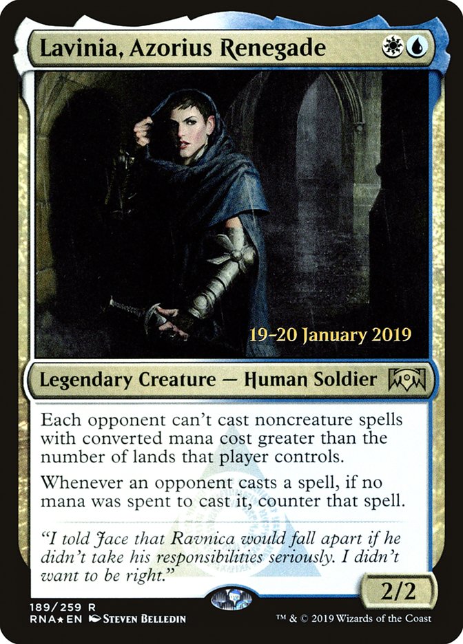 Lavinia, Azorius Renegade 189 (Prerelease Cards)  - Foil | Good Games Adelaide SA