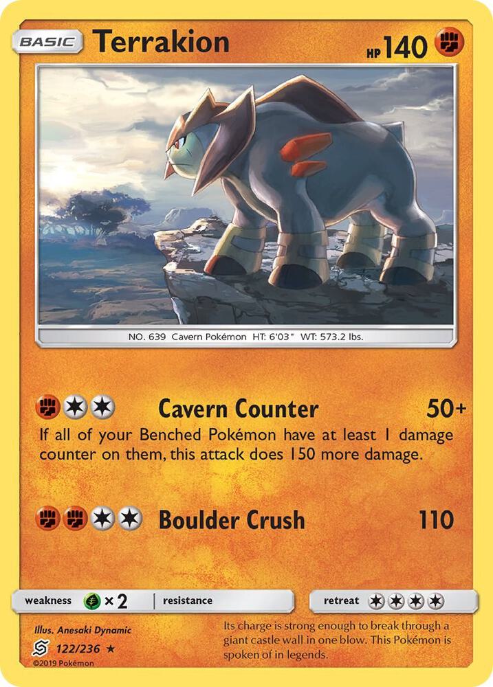 Terrakion 122/236 (SM - Unified Minds)  - Holofoil | Good Games Adelaide SA
