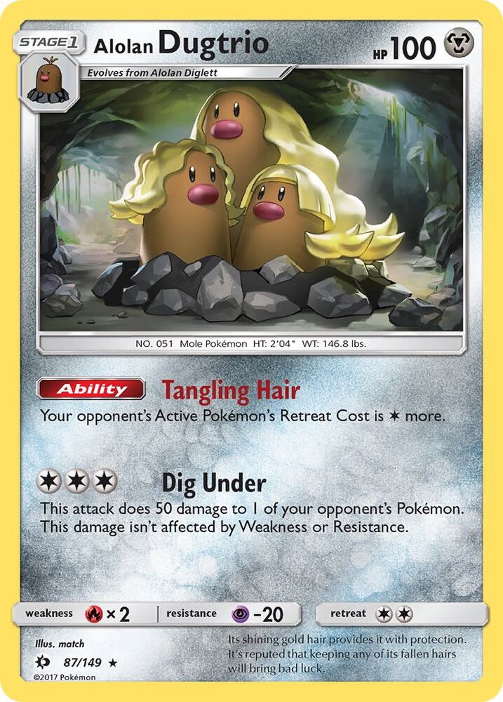 Alolan Dugtrio 87/149 (SM Base Set)  - Holofoil | Good Games Adelaide SA