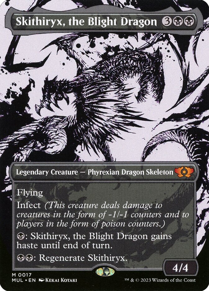 Skithiryx, the Blight Dragon 17 (March of the Machine: Multiverse Legends)  - Borderless Foil | Good Games Adelaide SA