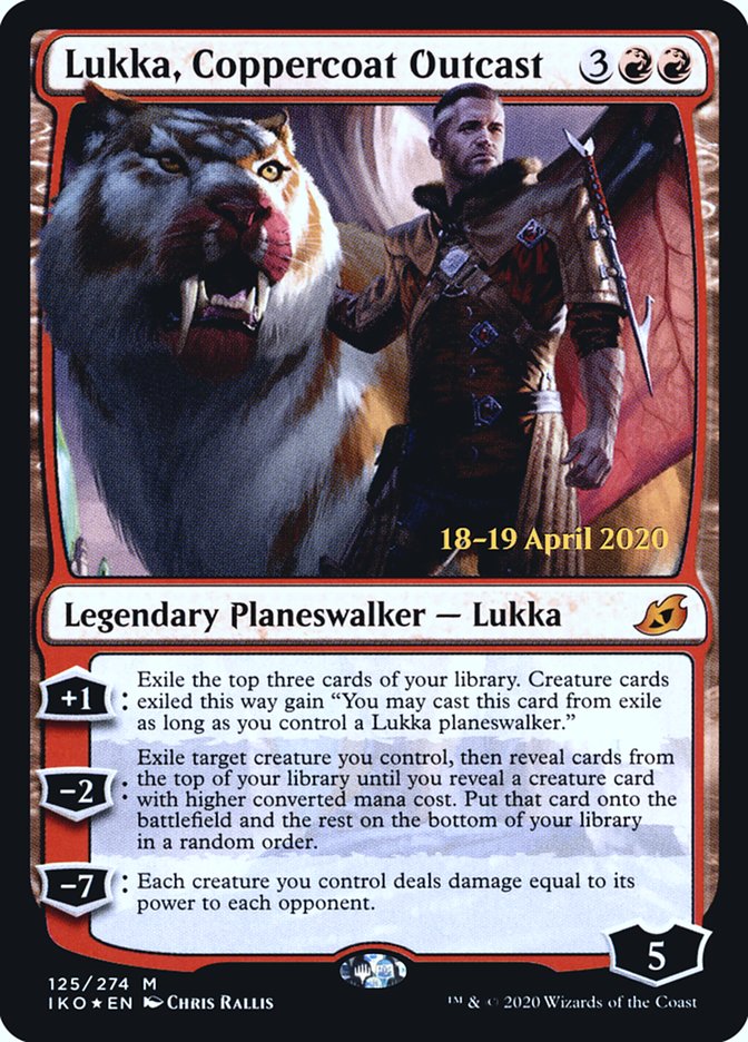 Lukka, Coppercoat Outcast 125 (Prerelease Cards)  - Foil | Good Games Adelaide SA