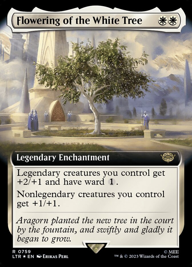 Flowering of the White Tree 759 (Universes Beyond: The Lord of the Rings: Tales of Middle-earth)  - Extended Art Surge Foil | Good Games Adelaide SA