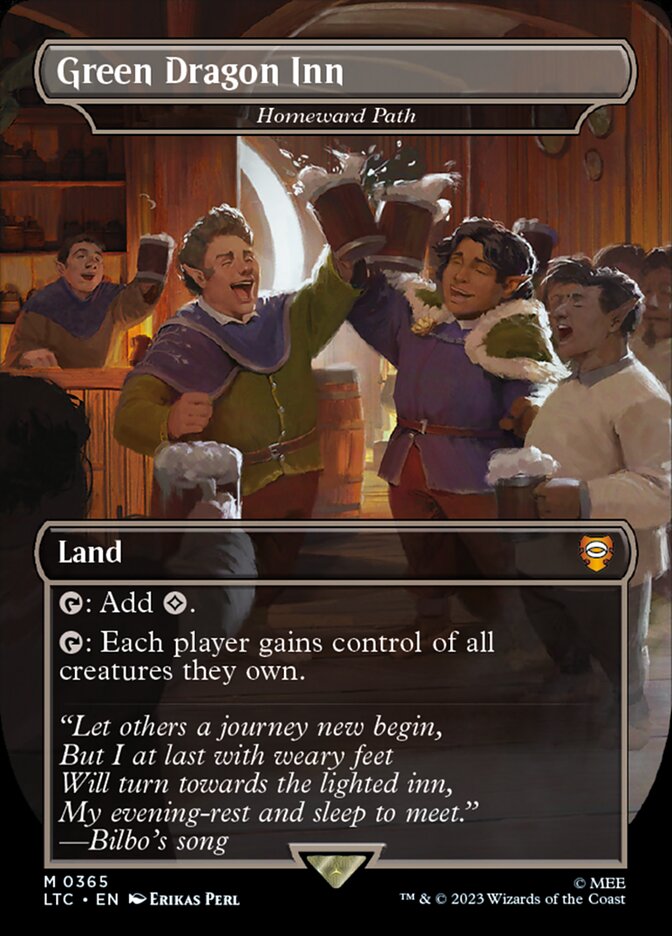 Green Dragon Inn Homeward Path 365 (Commander: The Lord of the Rings: Tales of Middle-earth)  - Borderless Foil | Good Games Adelaide SA