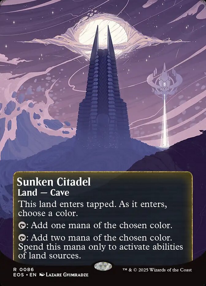 Sunken Citadel 86/0 (Edge of Eternities: Stellar Sights)  - Borderless Foil | Good Games Adelaide SA