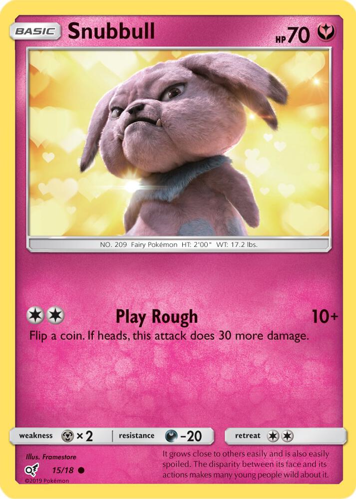 Snubbull 15/18 (Detective Pikachu)  - Holofoil | Good Games Adelaide SA