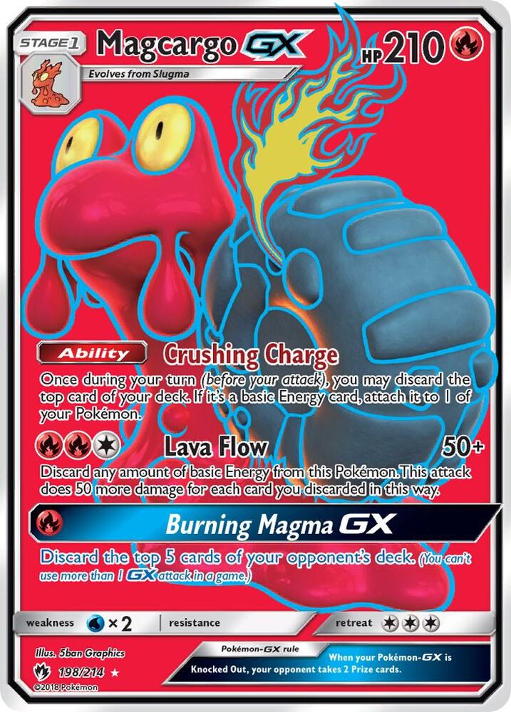 Magcargo GX Full Art 198/214 (SM - Lost Thunder)  - Holofoil | Good Games Adelaide SA