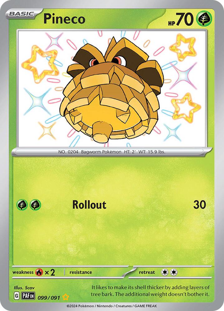 Pineco 099/091 (SV: Paldean Fates)  - Holofoil | Good Games Adelaide SA