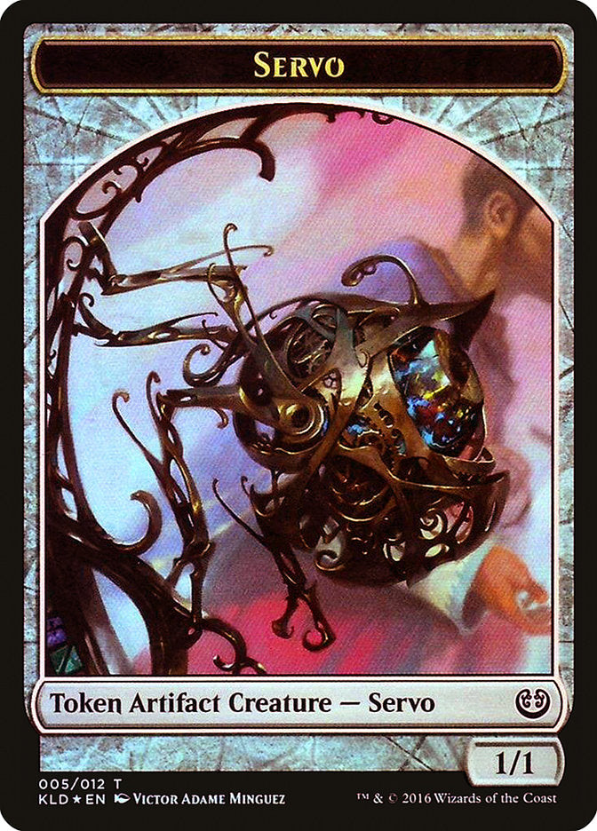 Thopter Servo Double Sided Token  (League Promos)  - Foil | Good Games Adelaide SA