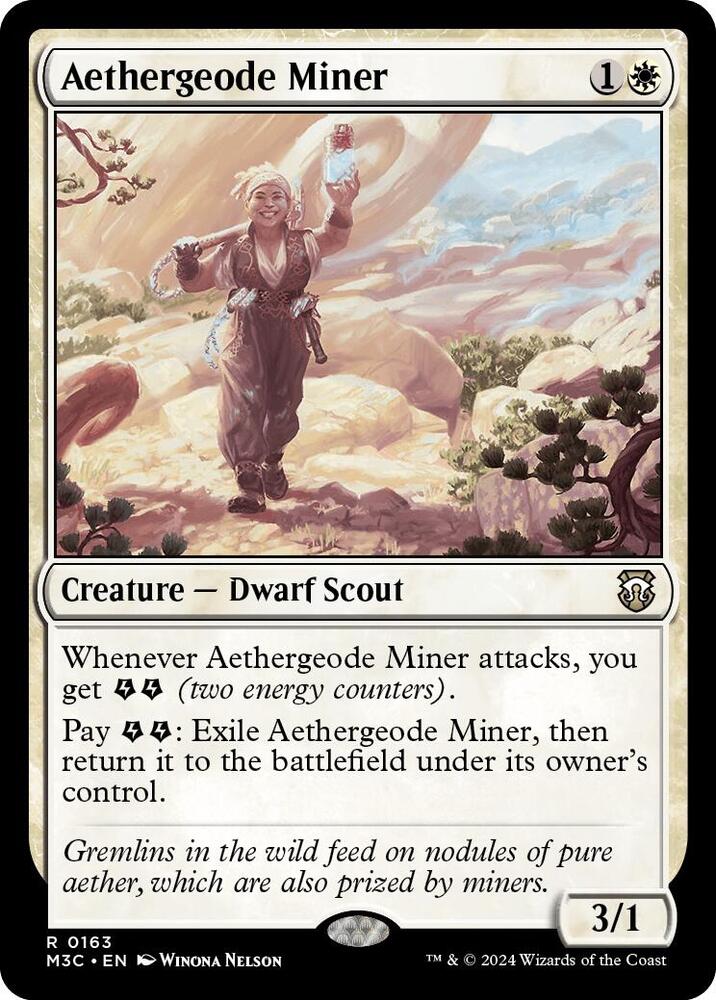Aethergeode Miner 163/411 (Commander: Modern Horizons 3)  - Ripple Foil | Good Games Adelaide SA