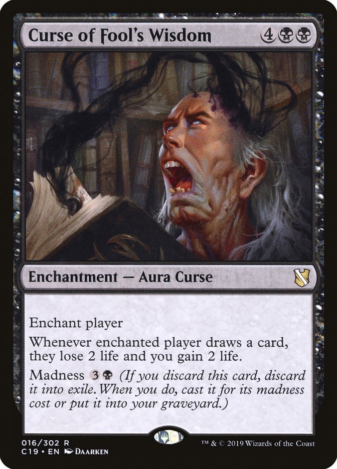 Curse of Fool's Wisdom 16 (Commander 2019)  | Good Games Adelaide SA