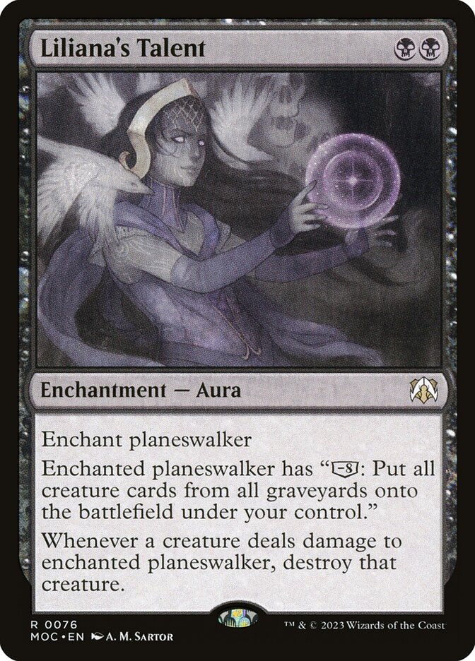 Liliana's Talent 76 (Commander: March of the Machine)  - Foil | Good Games Adelaide SA