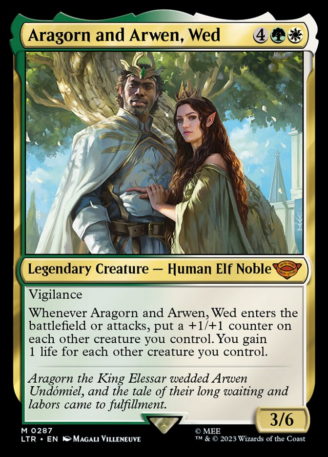 Aragorn and Arwen Wed 287 (Universes Beyond: The Lord of the Rings: Tales of Middle-earth)  - Foil | Good Games Adelaide SA