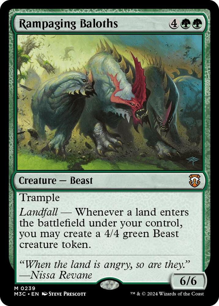 Rampaging Baloths 239/411 (Commander: Modern Horizons 3)  - Ripple Foil | Good Games Adelaide SA