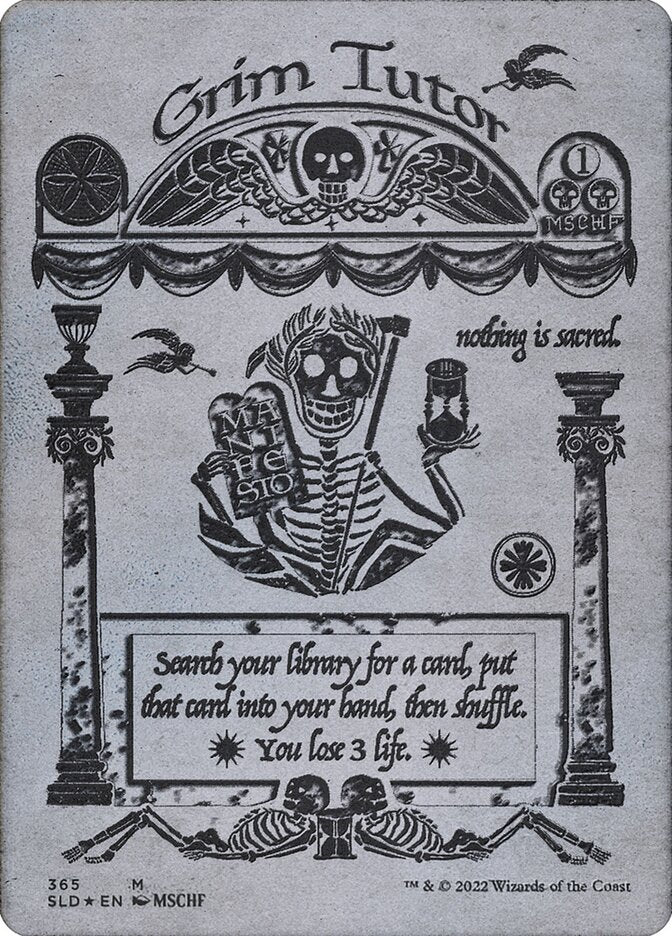 Grim Tutor Silver Laminate 365 (Secret Lair Drop Series)  - Foil | Good Games Adelaide SA