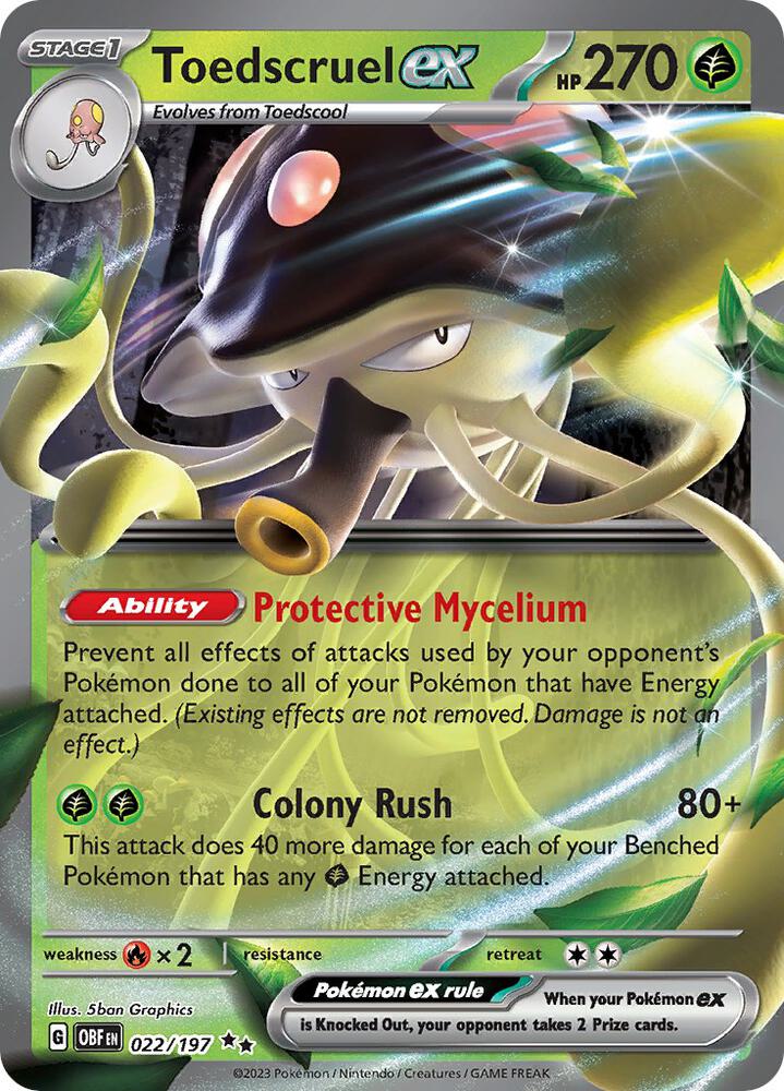 Toedscruel ex 022/197 (SV03: Obsidian Flames)  - Holofoil | Good Games Adelaide SA