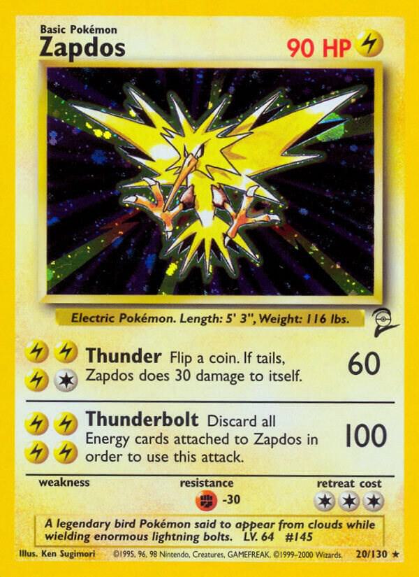 Zapdos 020/130 (Base Set 2)  - Holofoil | Good Games Adelaide SA