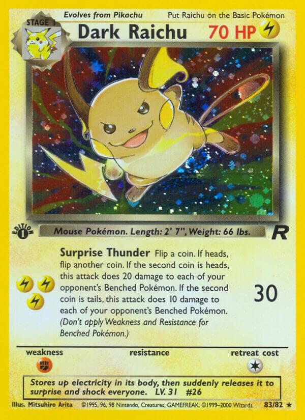 Dark Raichu 83/82 (Team Rocket)  - 1st Edition Holofoil | Good Games Adelaide SA