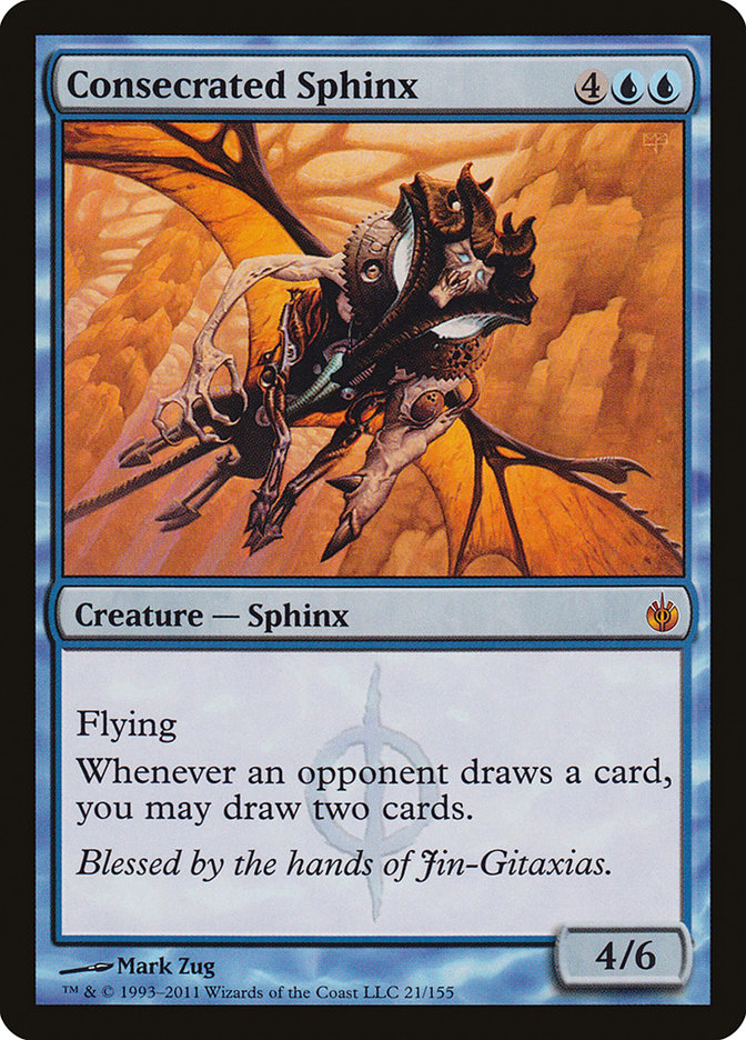 Consecrated Sphinx 21 (Mirrodin Besieged)  - Foil | Good Games Adelaide SA