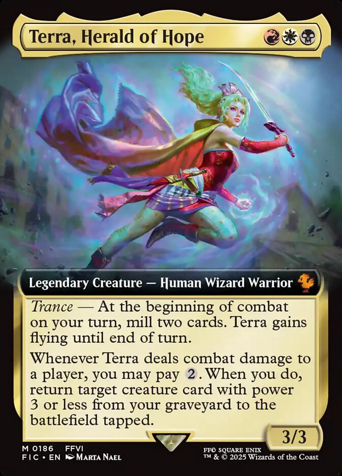 Terra Herald of Hope Extended Art 186 (Commander: FINAL FANTASY)  - Borderless | Good Games Adelaide SA