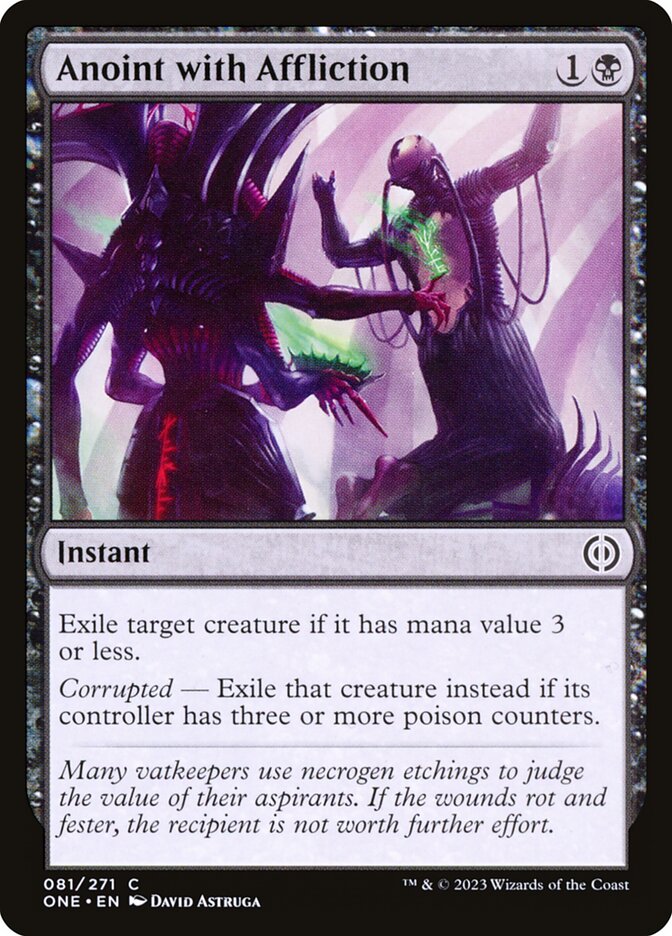 Anoint with Affliction 81/271 (Phyrexia: All Will Be One)  - Foil | Good Games Adelaide SA