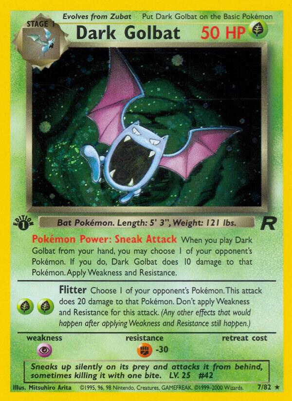 Dark Golbat 07/82 (Team Rocket)  - 1st Edition Holofoil | Good Games Adelaide SA