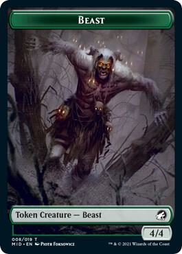 Beast Spider 011 Double Sided Token 8 // 11 (Innistrad: Midnight Hunt)  | Good Games Adelaide SA