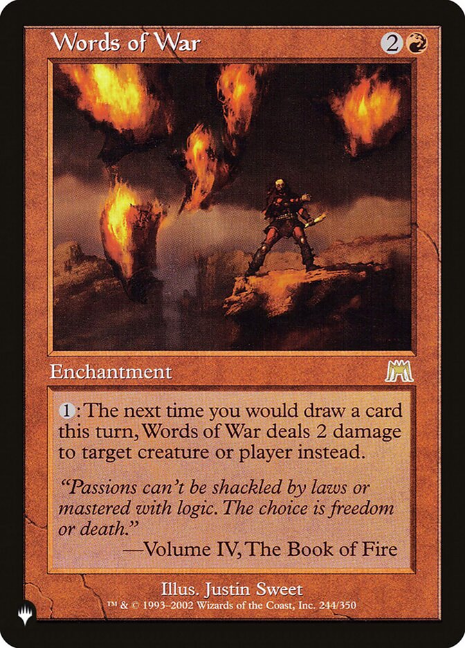 Words of War 244/350 (The List Reprints)  | Good Games Adelaide SA