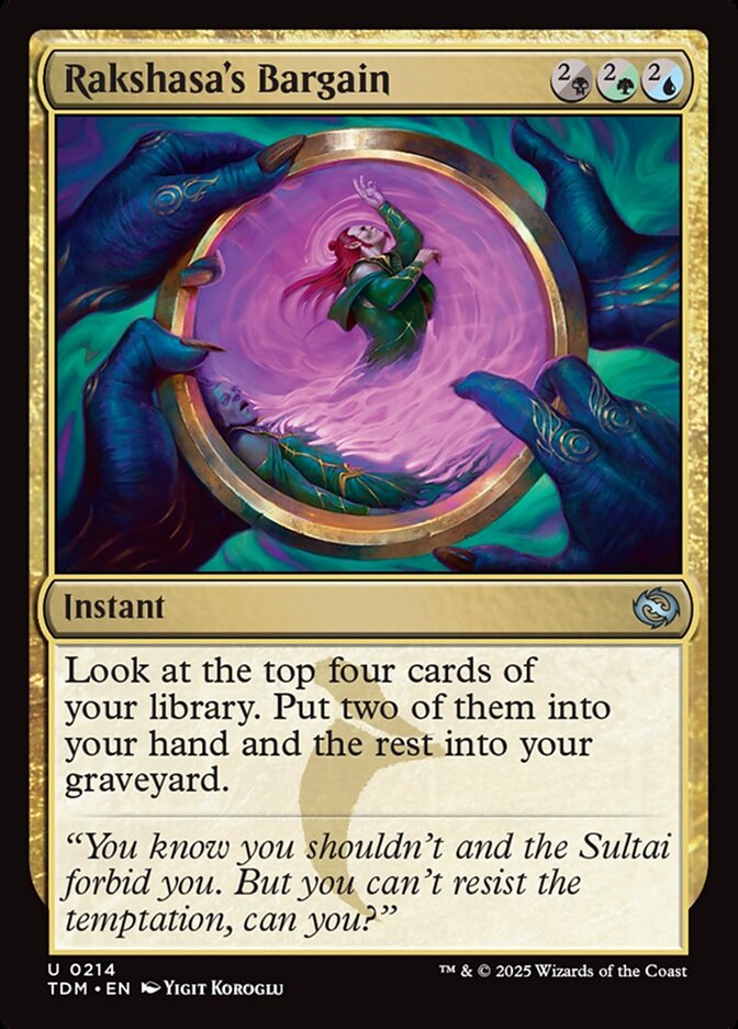 Rakshasa's Bargain 214 (Tarkir: Dragonstorm)  - Foil | Good Games Adelaide SA