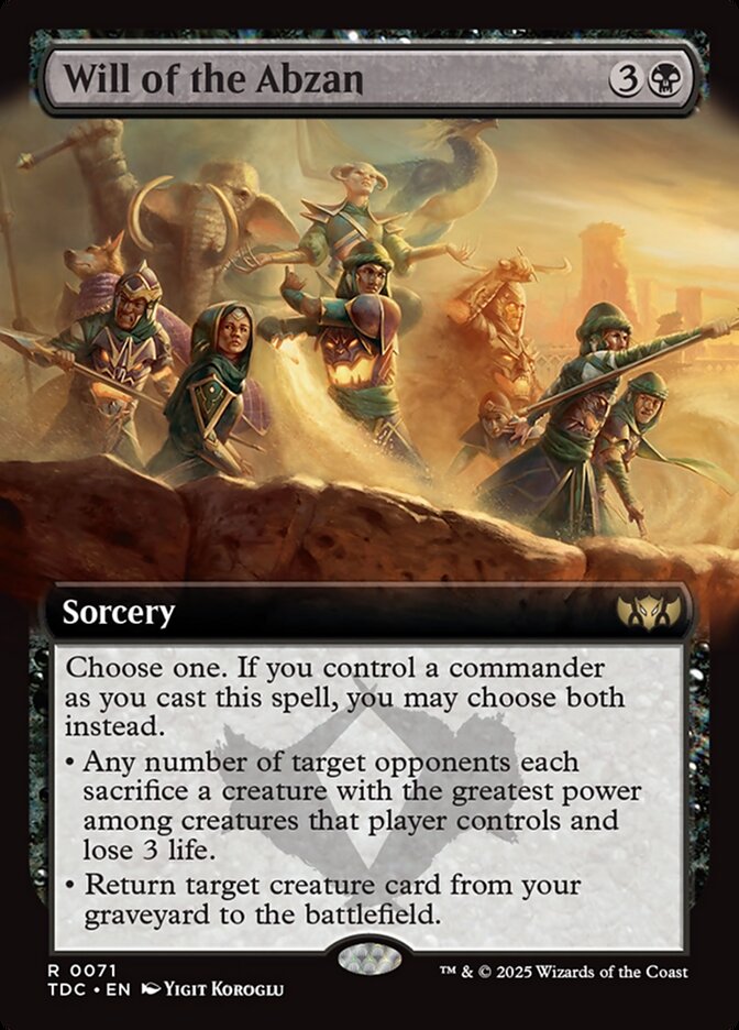 Will of the Abzan 71 (Commander: Tarkir: Dragonstorm)  | Good Games Adelaide SA