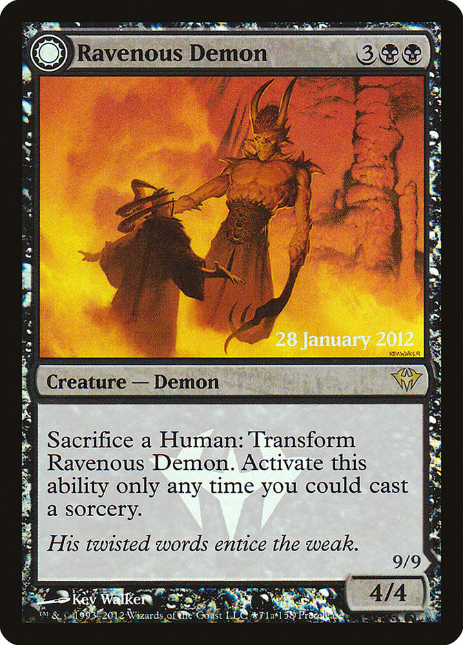 Ravenous Demon // Archdemon of Greed 71 (Prerelease Cards)  - Foil | Good Games Adelaide SA