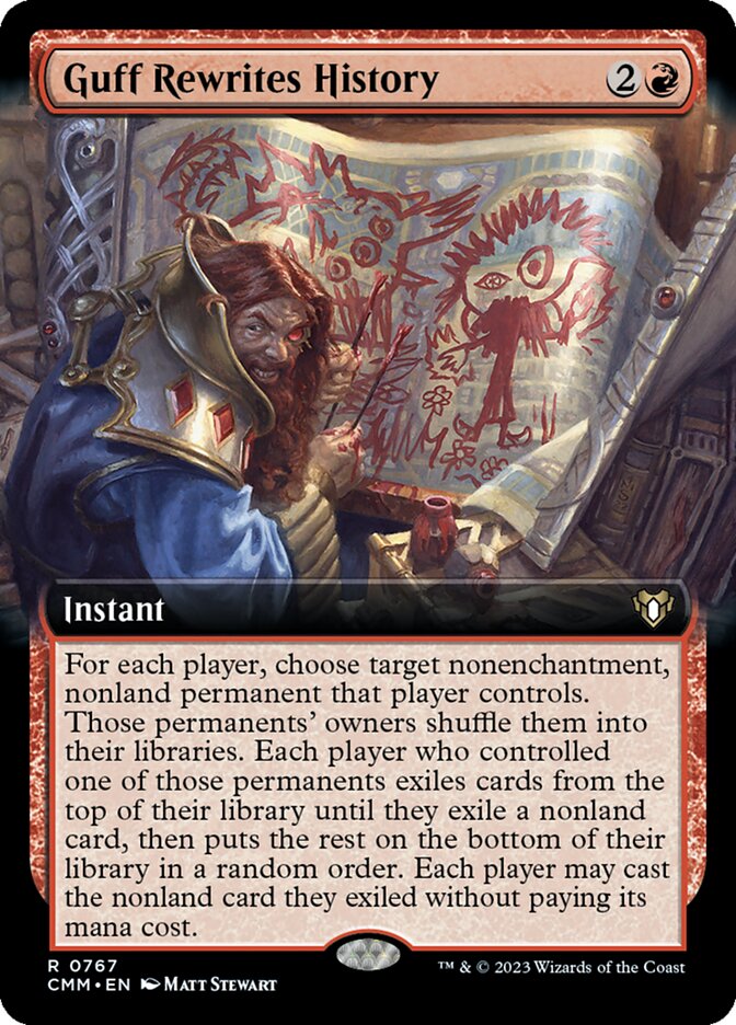 Guff Rewrites History 767 (Commander Masters)  - Extended Art | Good Games Adelaide SA
