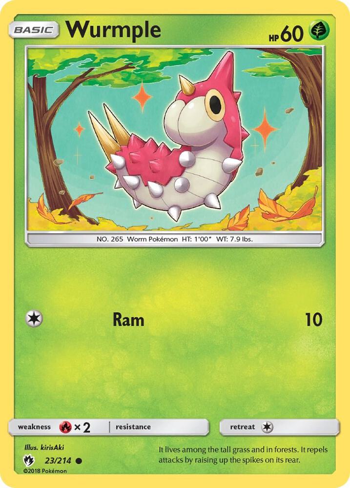 Wurmple 23/214 (SM - Lost Thunder)  | Good Games Adelaide SA