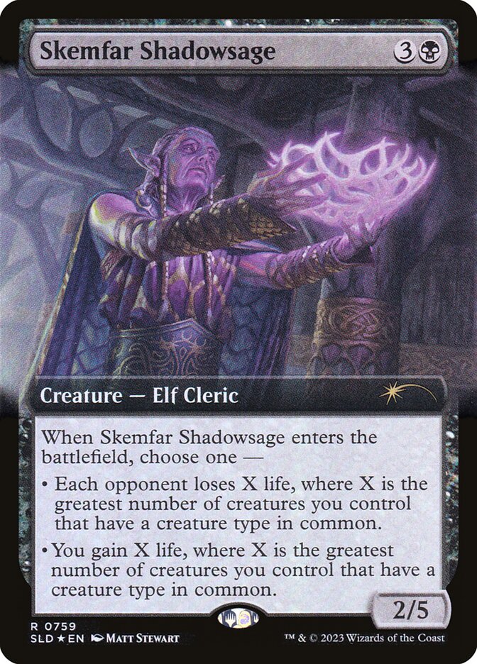Skemfar Shadowsage Extended Art 759 (Secret Lair Drop Series)  - Foil | Good Games Adelaide SA