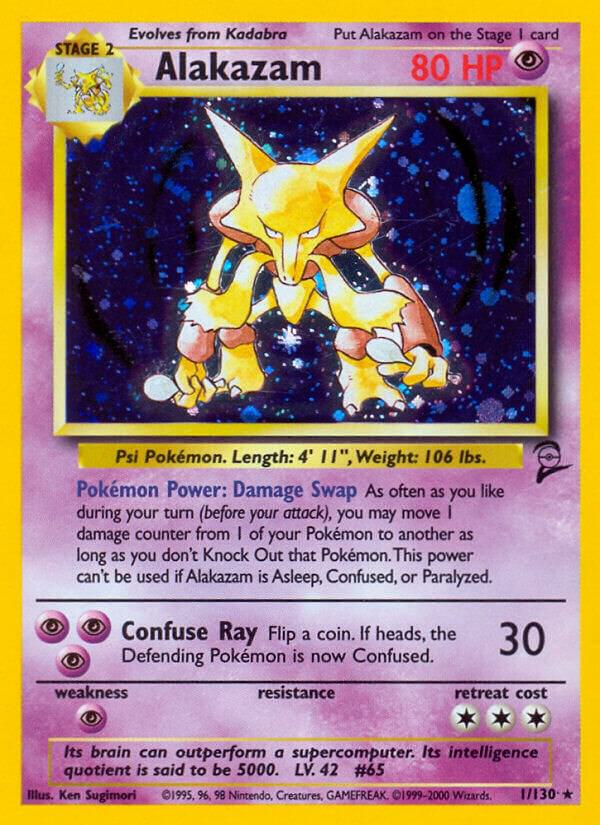Alakazam 001/130 (Base Set 2)  - Holofoil | Good Games Adelaide SA