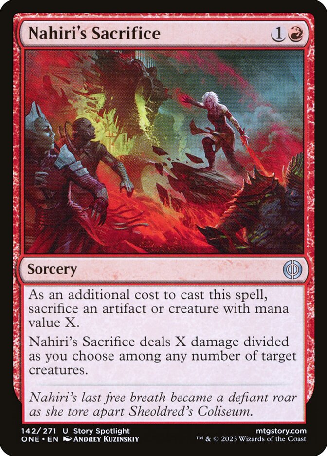 Nahiri's Sacrifice 142 (Phyrexia: All Will Be One)  | Good Games Adelaide SA