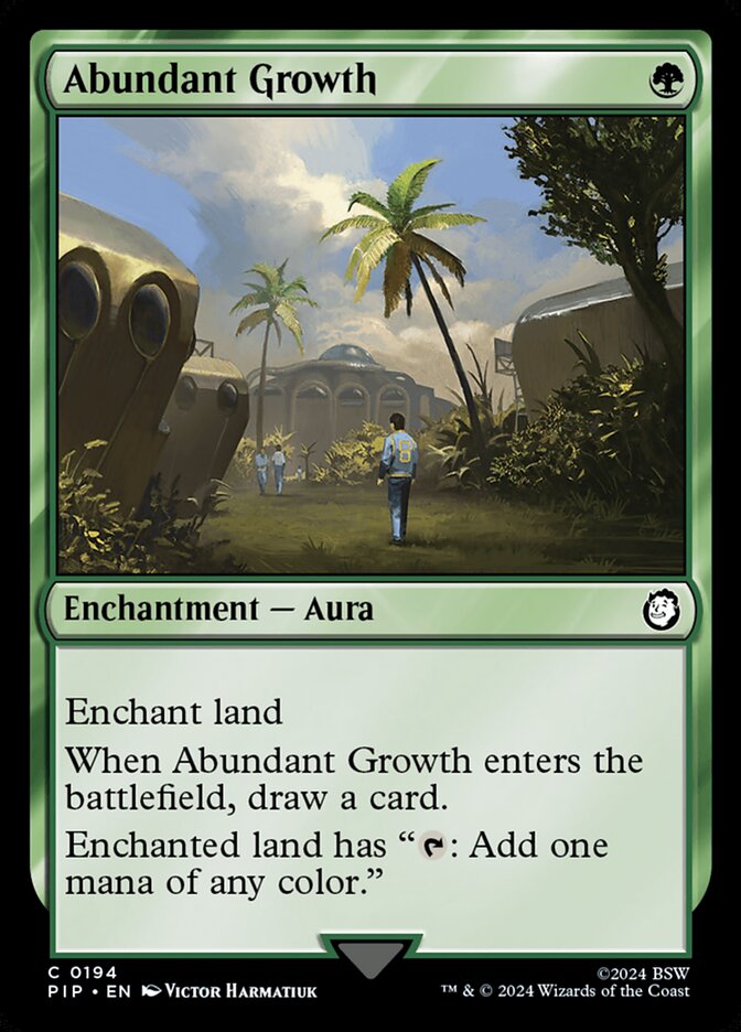 Abundant Growth 194 (Universes Beyond: Fallout)  - Foil | Good Games Adelaide SA