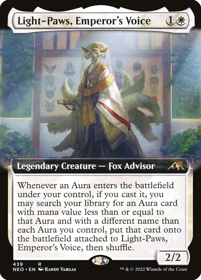 Light-Paws, Emperor's Voice 439 (Kamigawa: Neon Dynasty)  - Foil | Good Games Adelaide SA