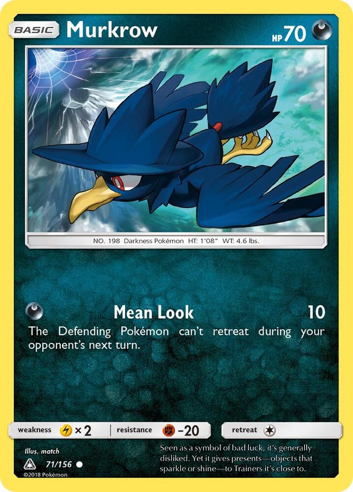 Murkrow 71/156 (SM - Ultra Prism)  - Reverse Holofoil | Good Games Adelaide SA