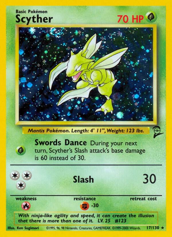 Scyther 017/130 (Base Set 2)  - Holofoil | Good Games Adelaide SA