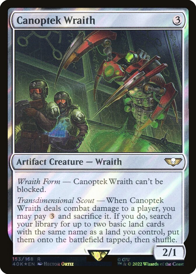 Canoptek Wraith 153★/617 (Universes Beyond: Warhammer 40,000)  - Surge Foil | Good Games Adelaide SA