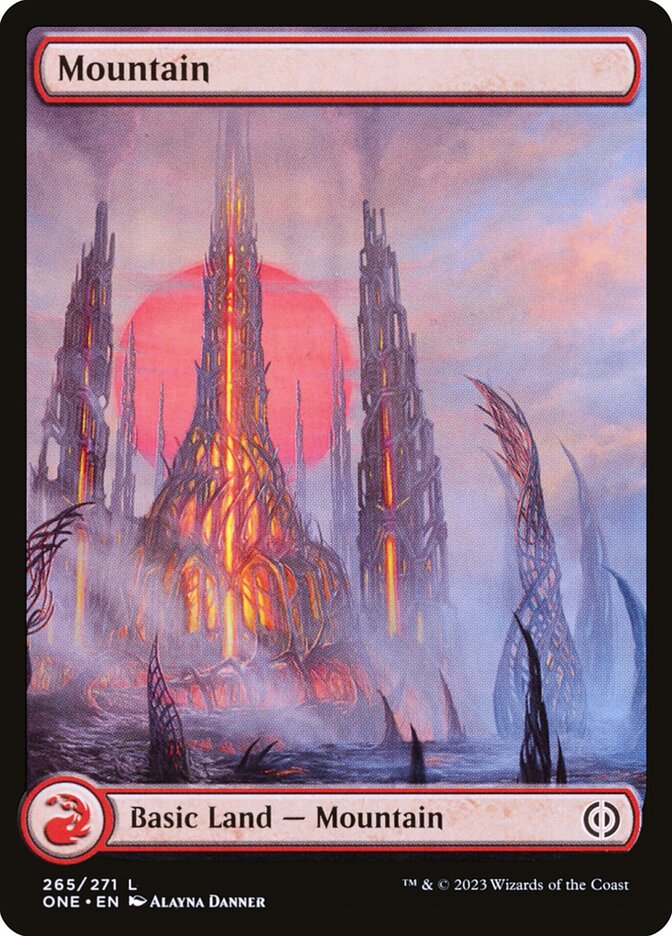 Mountain 265 (Phyrexia: All Will Be One)  - Foil | Good Games Adelaide SA