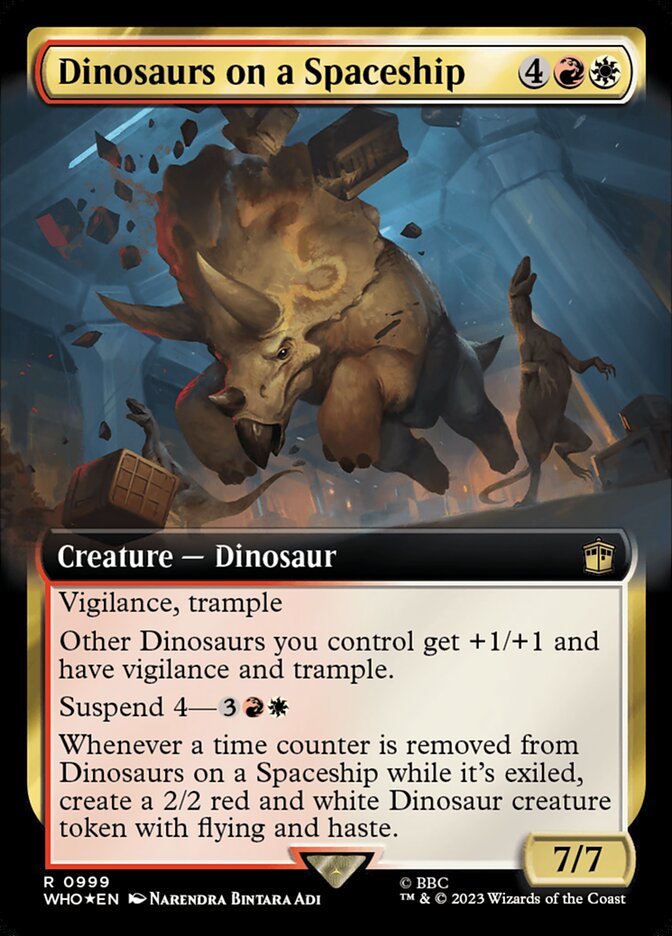 Dinosaurs on a Spaceship 999 (Universes Beyond: Doctor Who)  - Foil | Good Games Adelaide SA